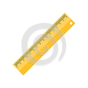 Ruler flat isolated icon. Rule measure length scale meter illustration