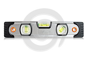 Ruler level, building level horizontal and vertical, isolated on a white background