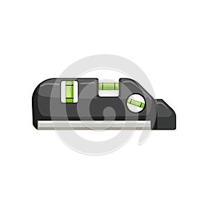 ruler level tool cartoon vector illustration