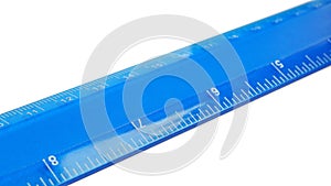 Ruler with measuring length markings in centimeters isolated on white