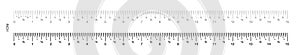 Ruler. Measuring scale, Markup for Rulers. Vector illustration. Inch Scale