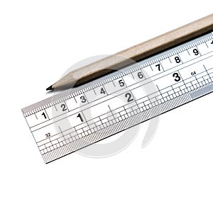 Ruler and pencil