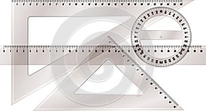 Ruler and protractor photo
