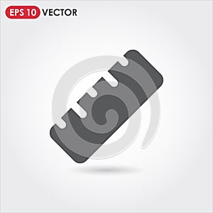 ruler single vector icon photo