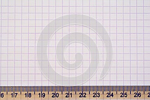 Ruler and squared notebook paper texture