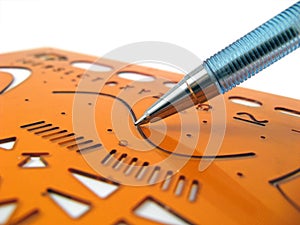 Ruler template precise technical drawing