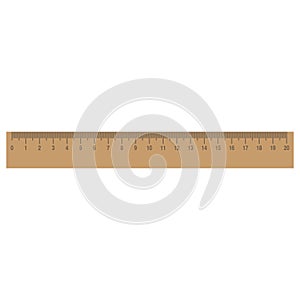 Ruler vector icon isolated measure illustration scale. School