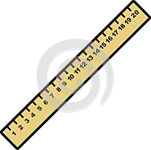 Ruler wit numbers photo