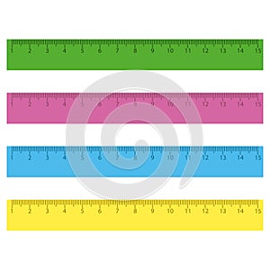 Rulers in centimeters and millimeters photo