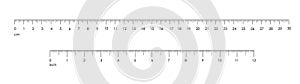 Rulers metric rulers. Measuring tool isolated. Template measuring scale cm metrics indicator.