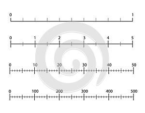 Rulers vector. Measuring tool. Centimeters and inches measuring scale cm metrics indicator. Scale for a ruler in inches