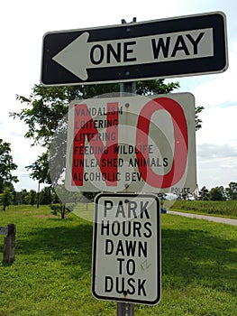 Rules and Park Hours, Richard A. Rutkowski Park, Bayonne, NJ, USA