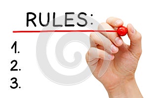 Rules Red Marker