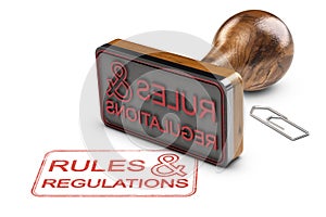 Rules and Regulations Over White Background