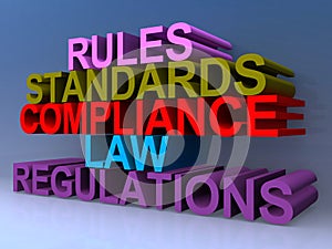 Rules standards compliance law regulations