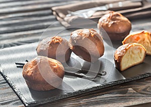 Rum baba on the board