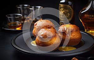 Rum Baba Cake, Italian Rhum Dessert, Baba Au Rhum, Alcohol Syrup Cake, Neapolitan Baba Rum