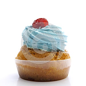 Rum baba on a white background