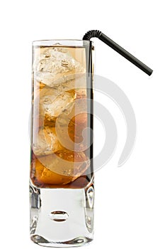 Rum and coke cocktail