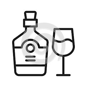 Rum icon vector image.