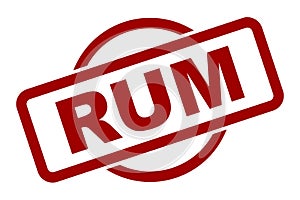 Rum Rubber Ink Stamp