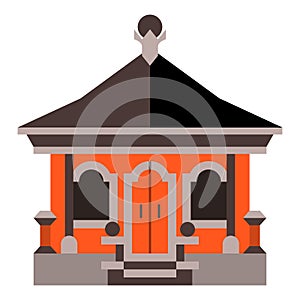 Rumah adat bali, balinese traditional house vector illustration