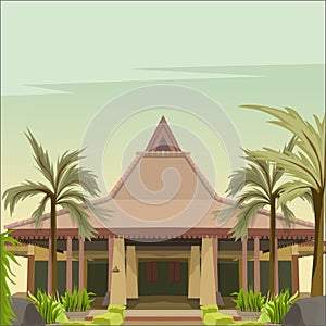 Rumah Adat Kasepuhan Cirebon in illustration photo