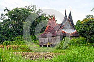 Rumah Gadang in West Sumatra, Indonesia photo