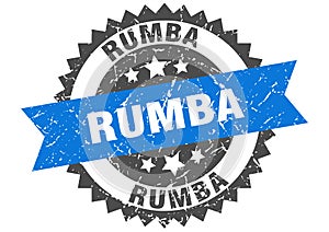 rumba stamp. rumba grunge round sign.