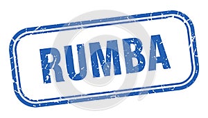 rumba stamp. rumba square grunge sign