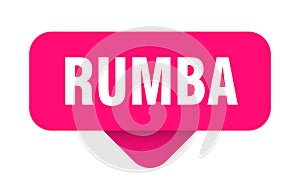 rumba sticker. rumba sign on transparent background