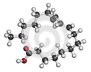 Rumenic acid bovinic acid, conjugated linoleic acid, CLA fatty acid molecule.