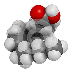 Rumenic acid bovinic acid, conjugated linoleic acid, CLA fatty acid molecule. photo