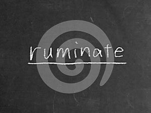 Ruminate concept word