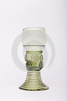 Rummer wine glass on the white background