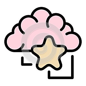Rumor critical thinking icon vector flat
