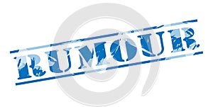 Rumour blue stamp stamp