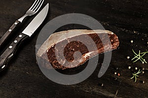 Rump Cap - Raw steak - Barbecue photo