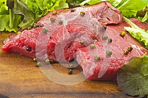 Rump steak with green pepper