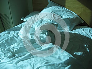 Rumpled bed photo