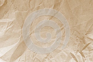 Rumpled environmental or craft paper texture background close-up. Grunge old paper surface texture. Place for your text