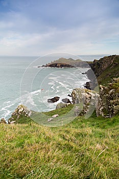The rumps cornwall england UK. Cross remembrance