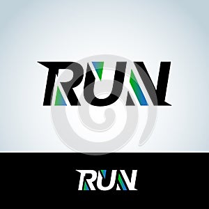 Run club logo template,t-shirt design. Sport logotype template, sports club, running club and fitness vector logo design template.