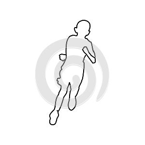 Run icon flat vector simple isolated illustration