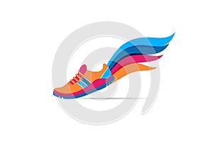 Run icon, symbol, marathon poster and logo