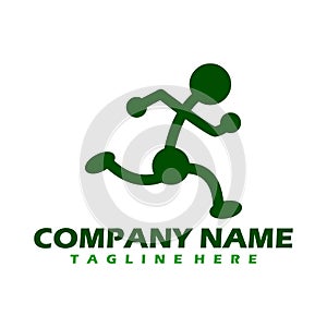 Run Logo Design vector Stock symbol . Running logo sport concept