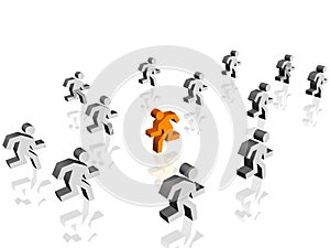 Run in opposite direction