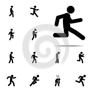 run, slowly icon. Walking, Running People icons universal set for web and mobile