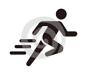 Run, sport, exercise vector icon illustration