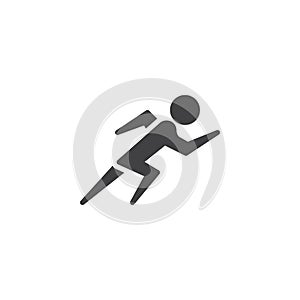 Run sprint sport vector icon